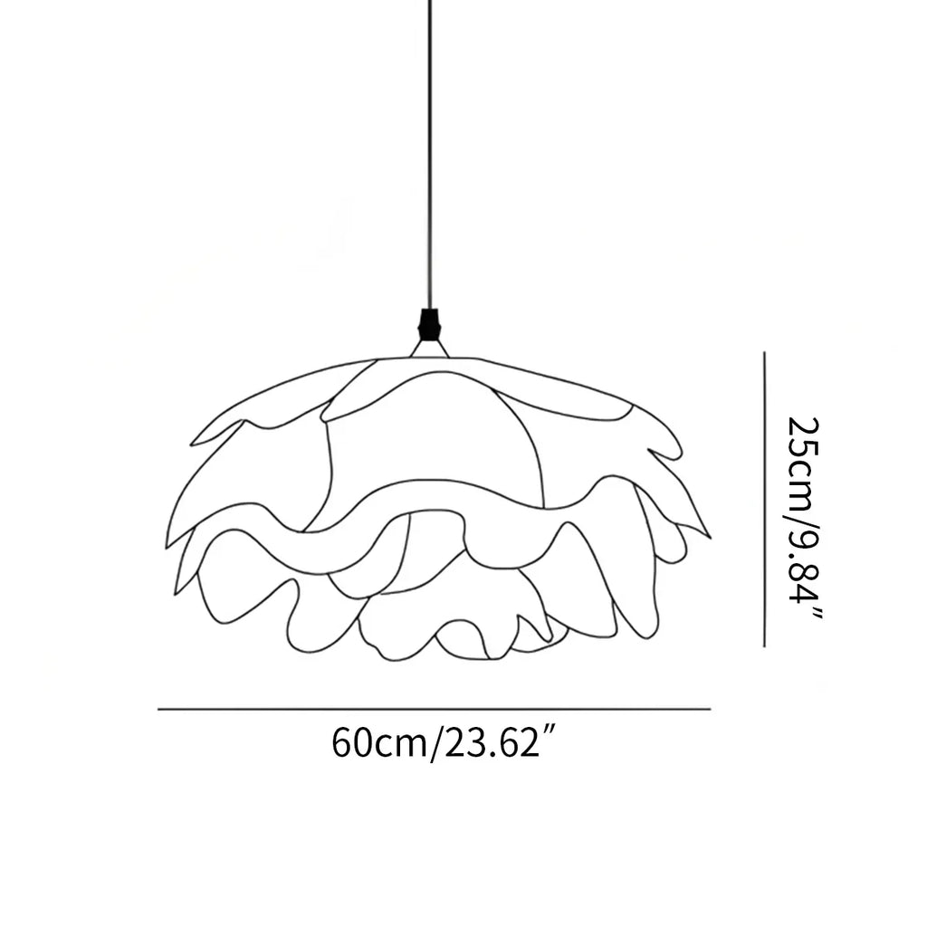 Weiße Pendelleuchte in Blumenform für das Schlafzimmer | Desfino
