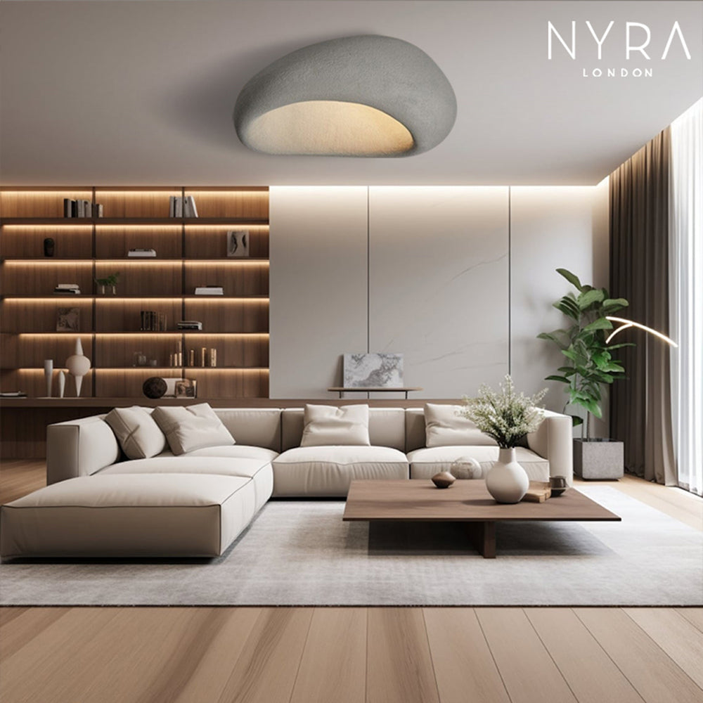 Tenzai Wabi-Sabi Ceiling Light — E27 Surface-Mount Fixture - Desfino