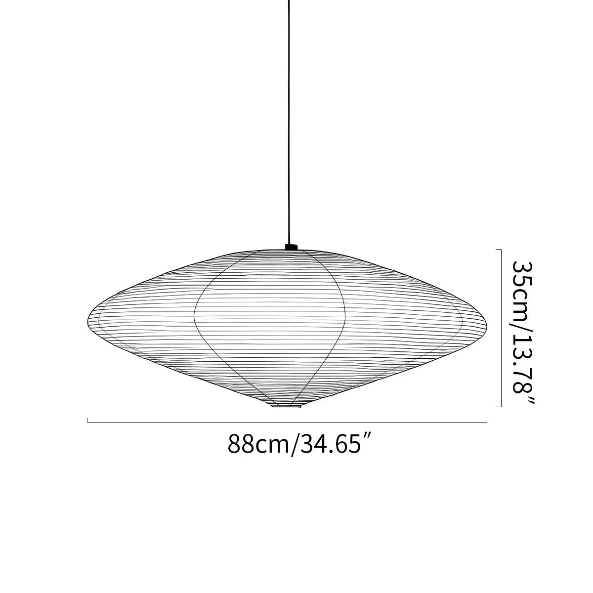 Washi Paper A Series Pendant Light for Dining Room | Desfino