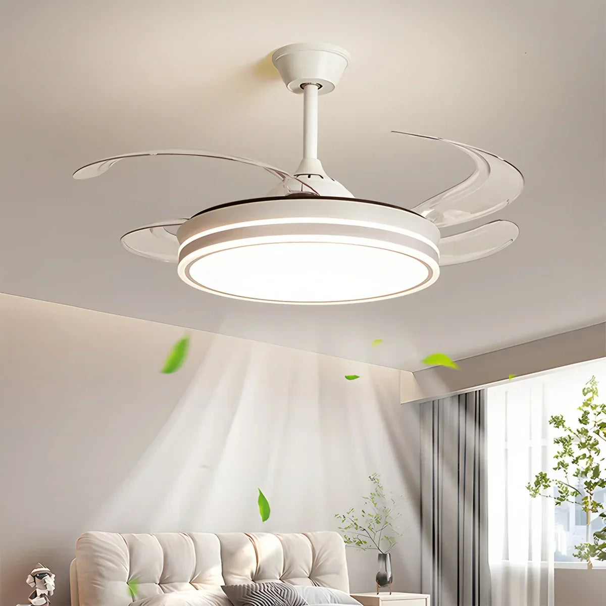 Modern Ceiling Fan with LED Light & Remote Control | Desfino