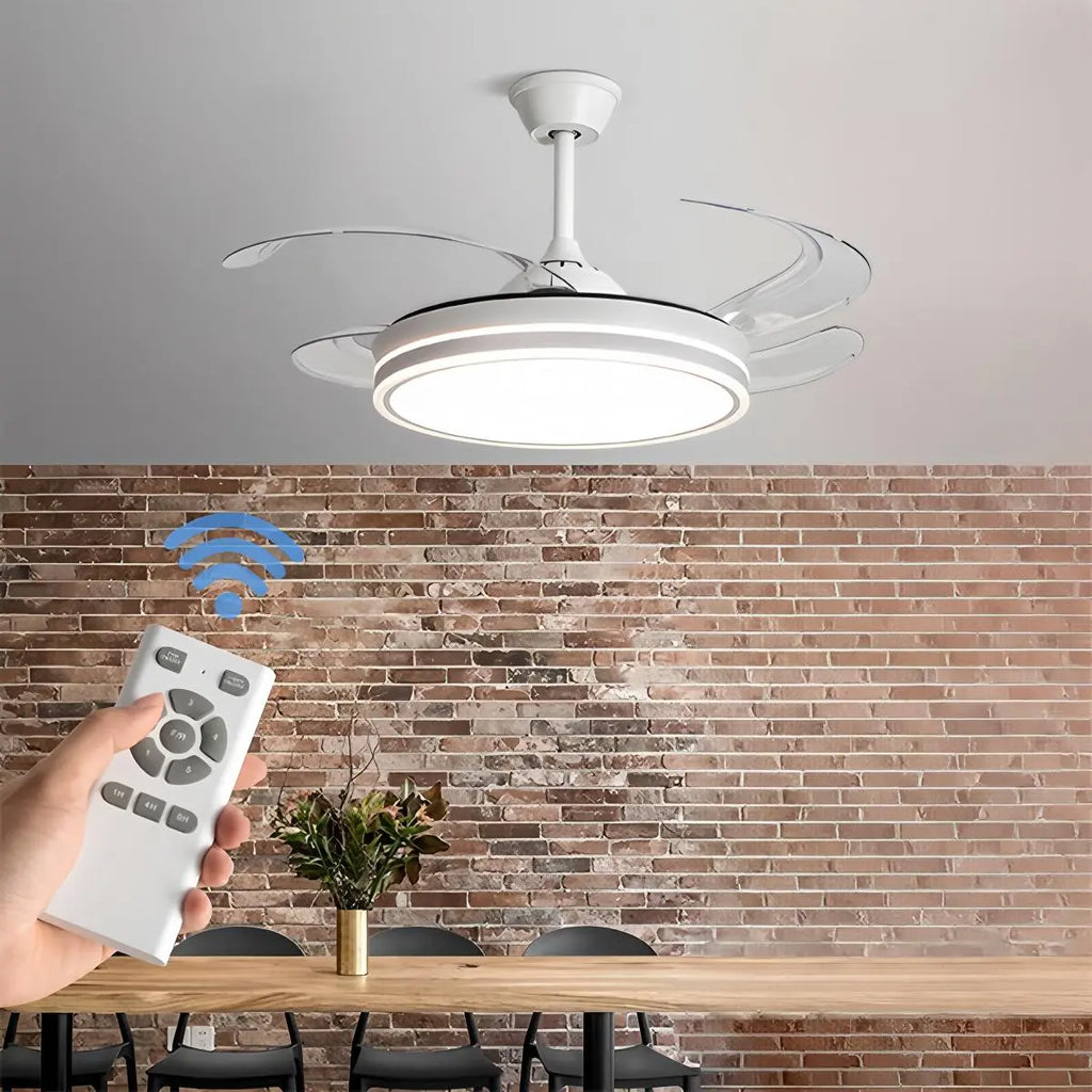 Modern Ceiling Fan with LED Light & Remote Control | Desfino
