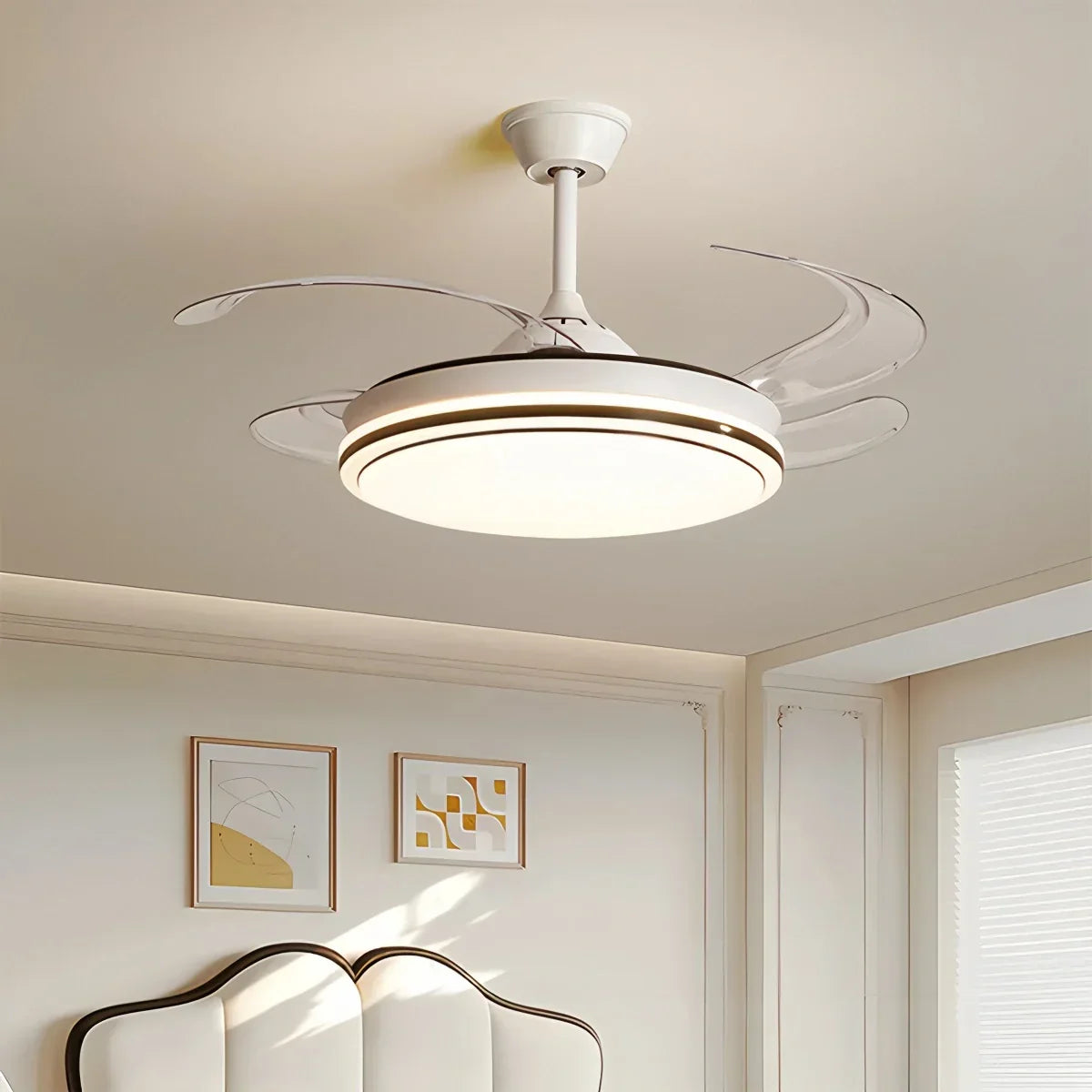 Modern Remote Control Ceiling Fan with LED Light | Desfino