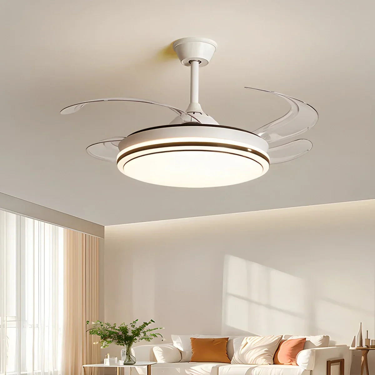 Modern Remote Control Ceiling Fan with LED Light | Desfino