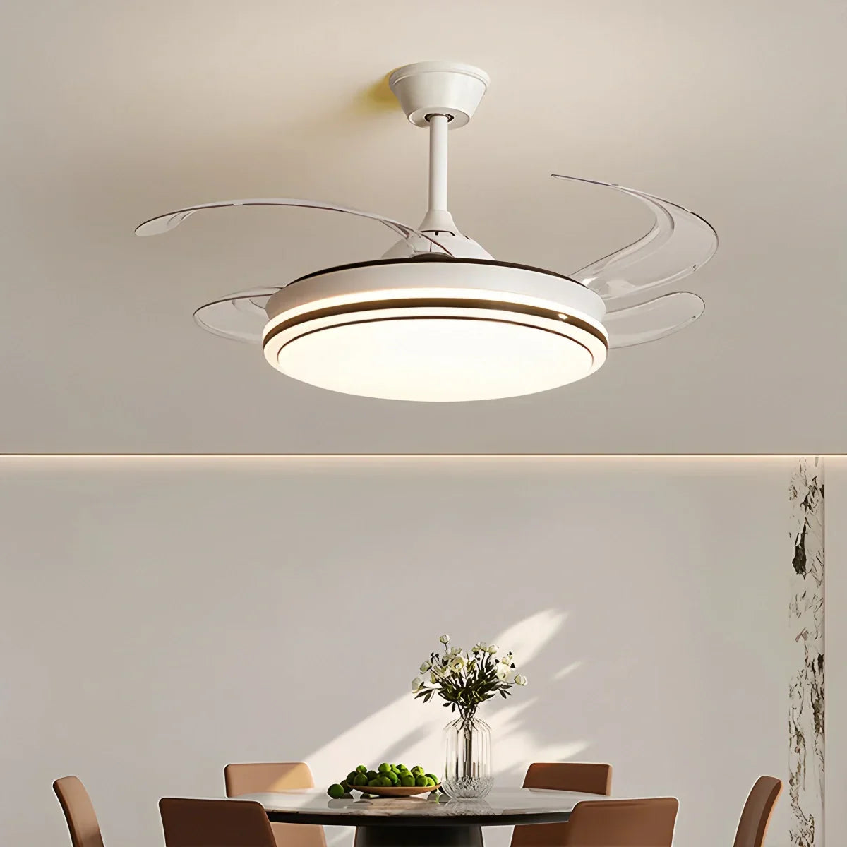 Modern Remote Control Ceiling Fan with LED Light | Desfino