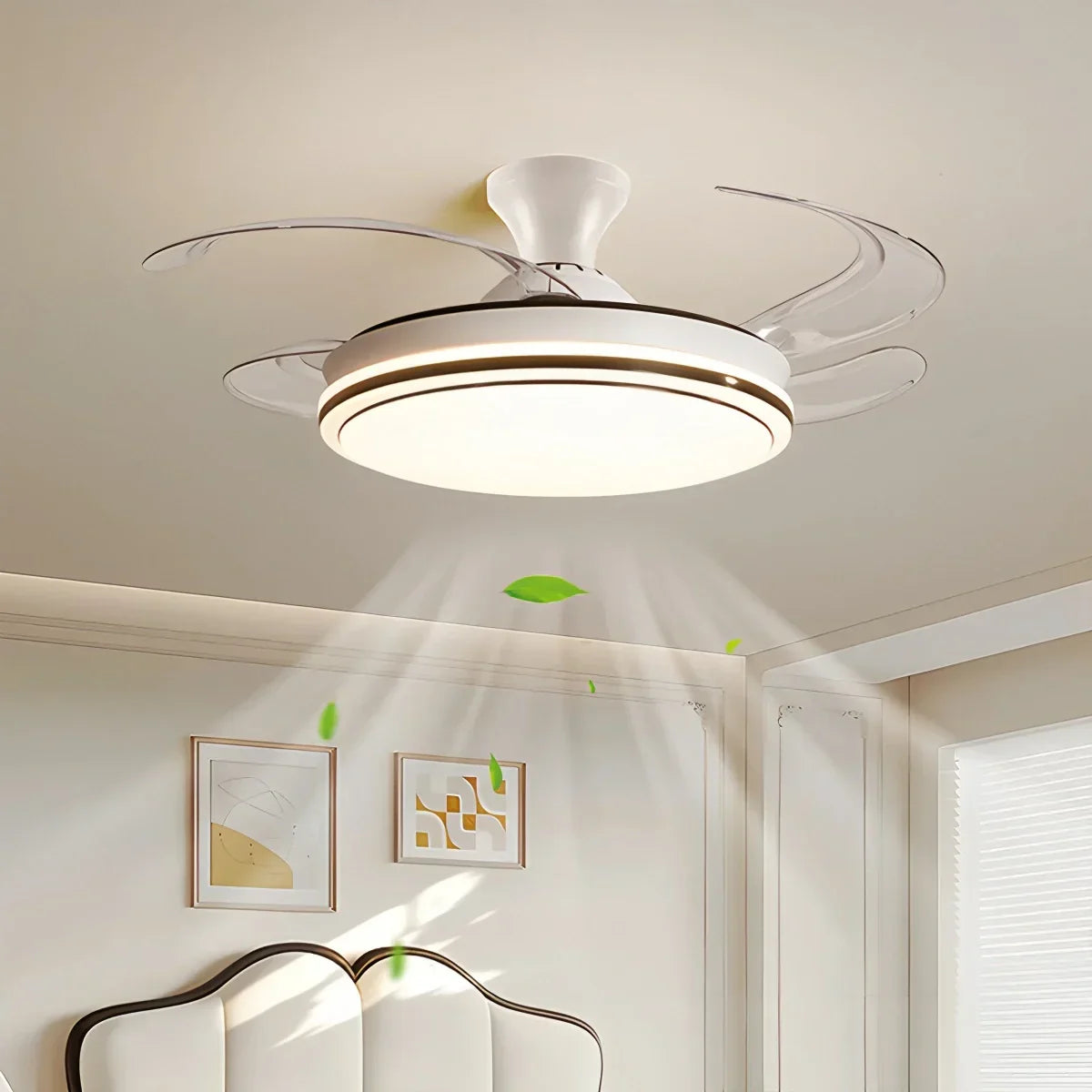 Modern Remote Control Ceiling Fan with LED Light | Desfino