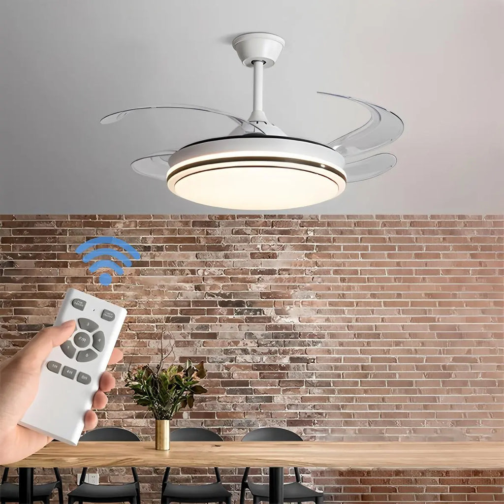 Modern Remote Control Ceiling Fan with LED Light | Desfino