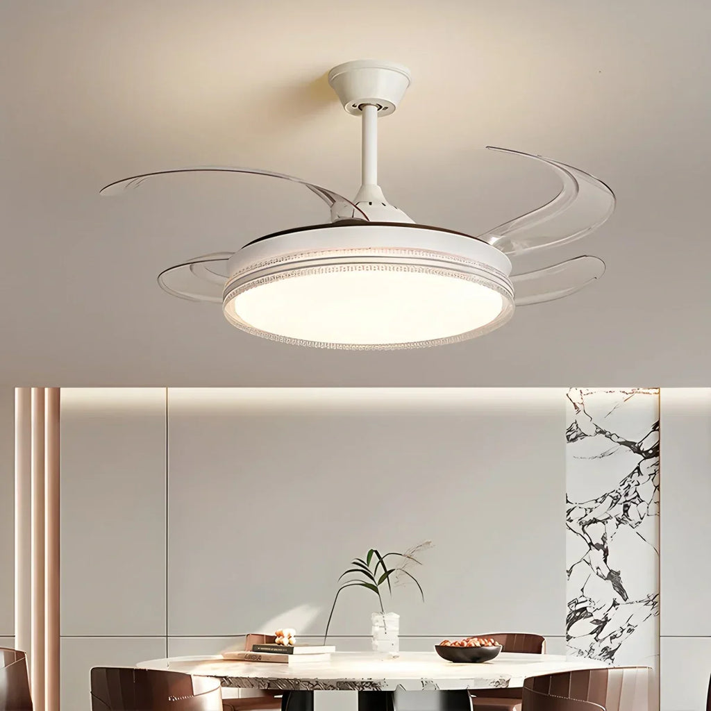 Moderne LED-Deckenventilatorleuchten mit Fernbedienung | Desfino