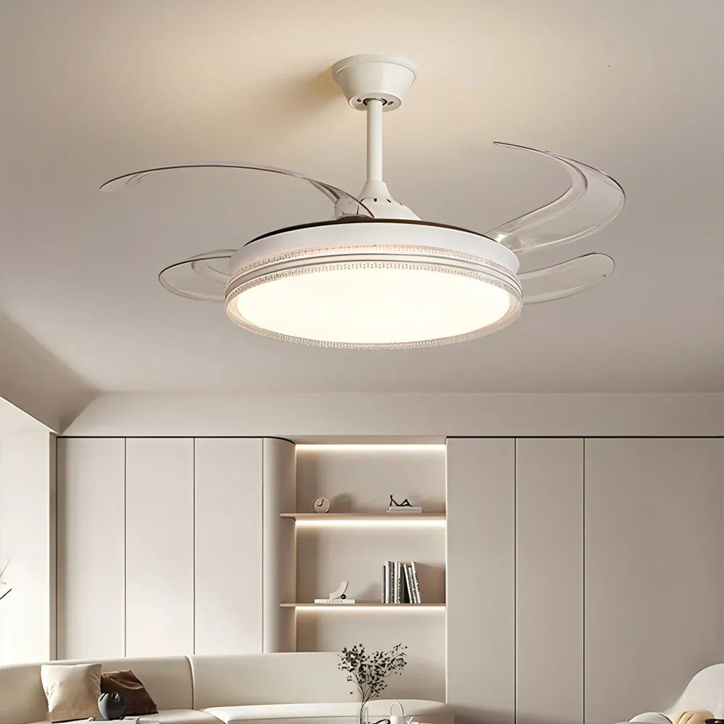 Moderne LED-Deckenventilatorleuchten mit Fernbedienung | Desfino