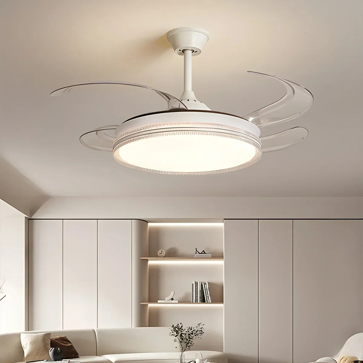 Moderne LED-Deckenventilatorleuchten mit Fernbedienung | Desfino
