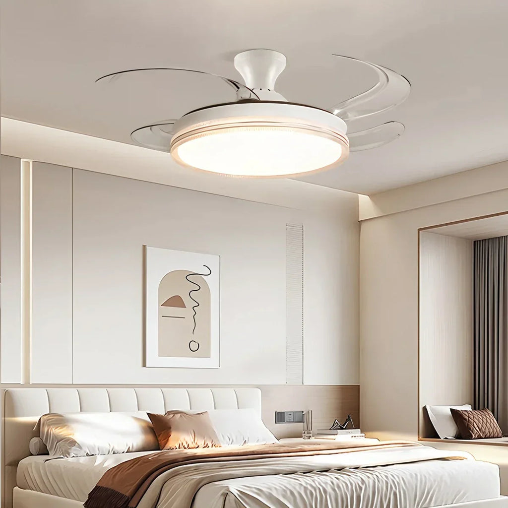 Moderne LED-Deckenventilatorleuchten mit Fernbedienung | Desfino
