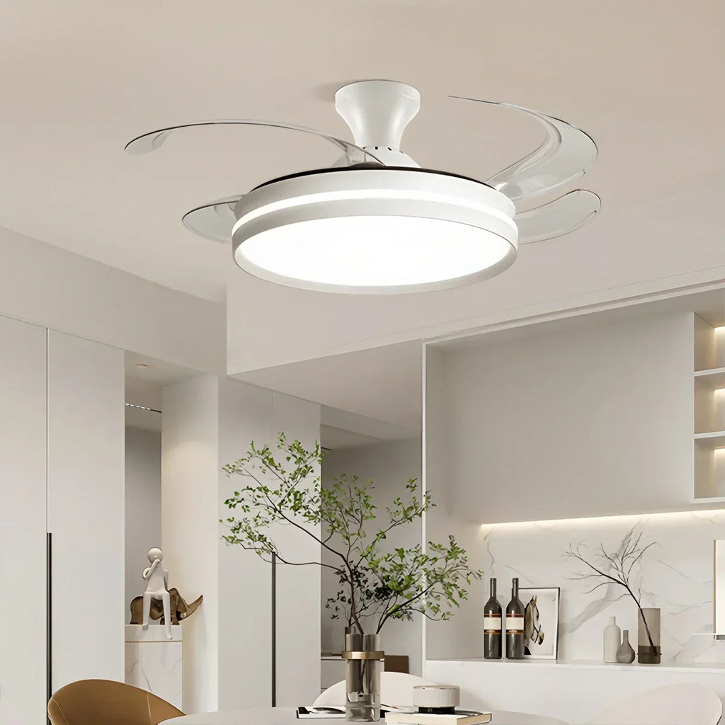 Moderner leiser Deckenventilator mit Fernbedienung und Licht | Desfino