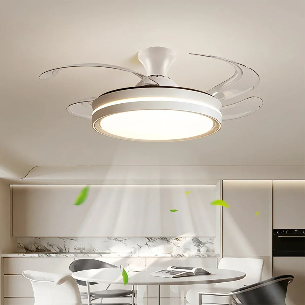 Moderner leiser Deckenventilator mit Fernbedienung und Licht | Desfino