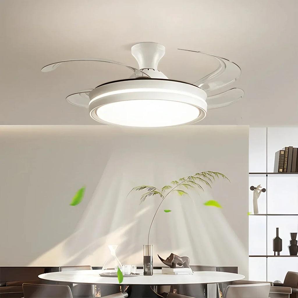 Moderner leiser Deckenventilator mit Fernbedienung und Licht | Desfino