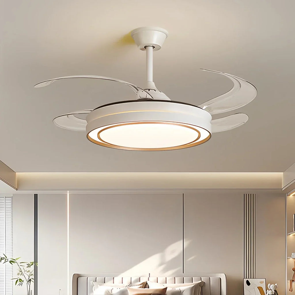 Modern Round Ceiling Fan Light with Remote Control | Desfino