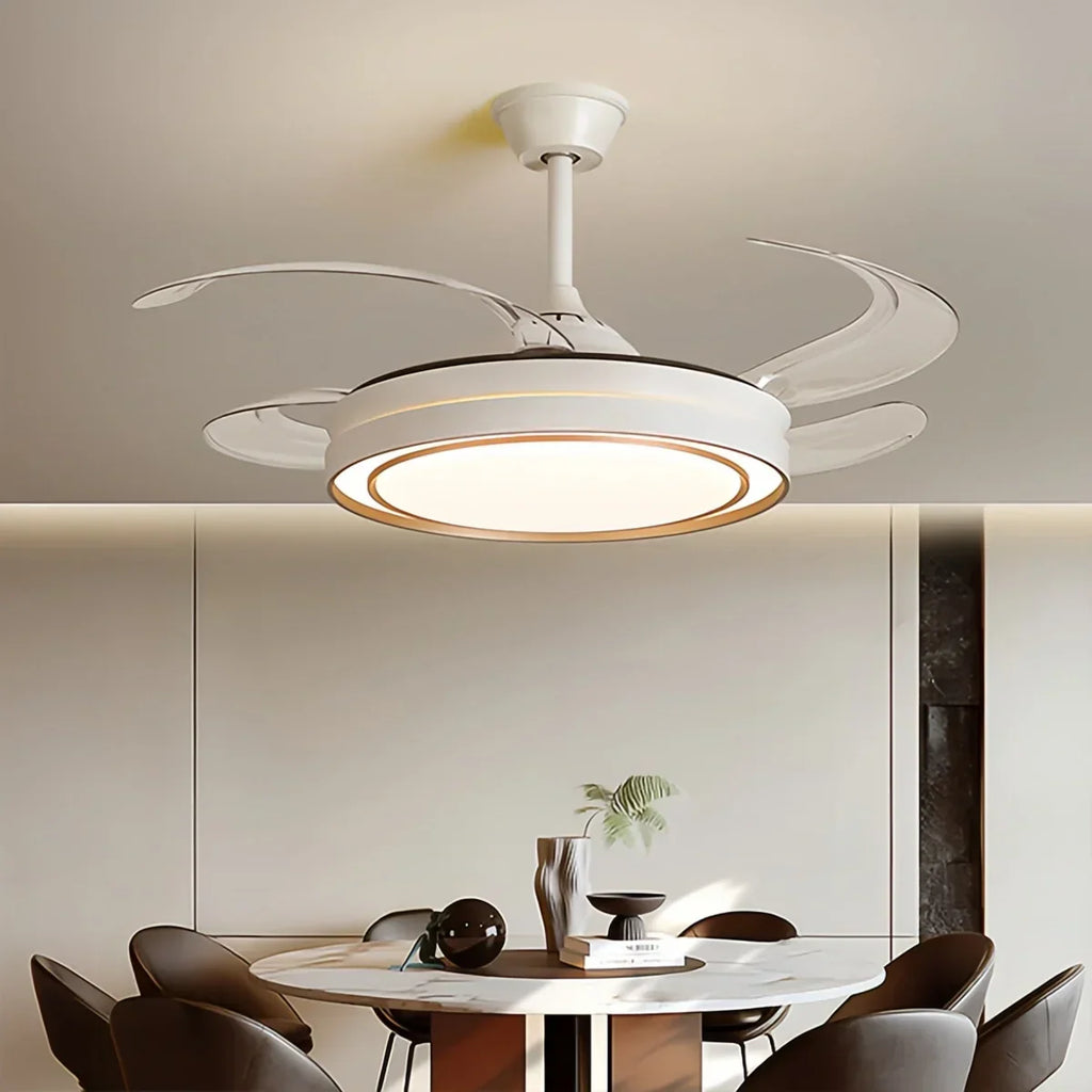 Modern Round Ceiling Fan Light with Remote Control | Desfino