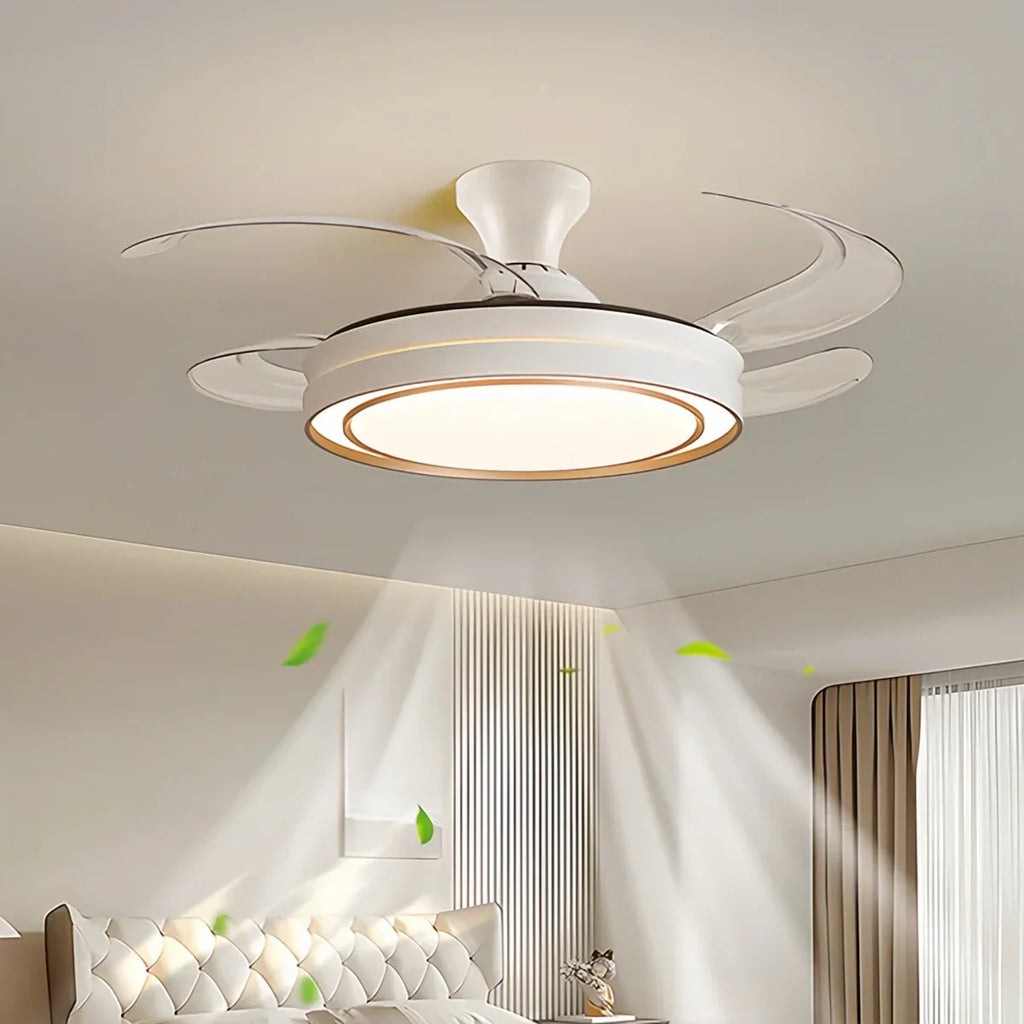 Modern Round Ceiling Fan Light with Remote Control | Desfino
