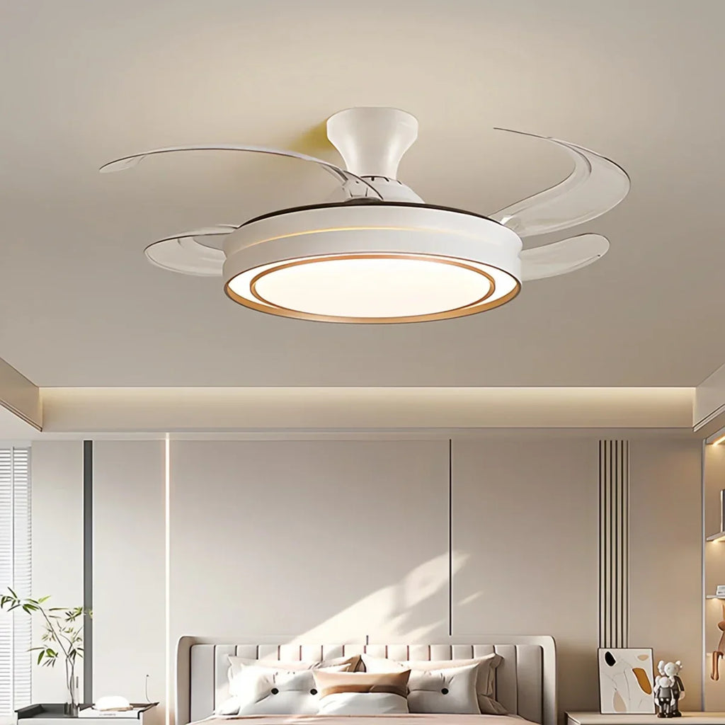 Modern Round Ceiling Fan Light with Remote Control | Desfino