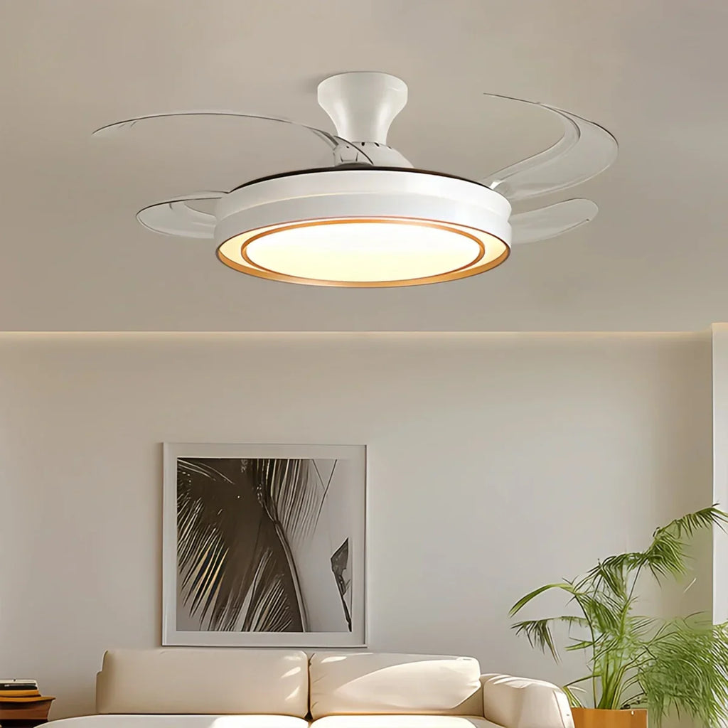 Modern Round Ceiling Fan Light with Remote Control | Desfino
