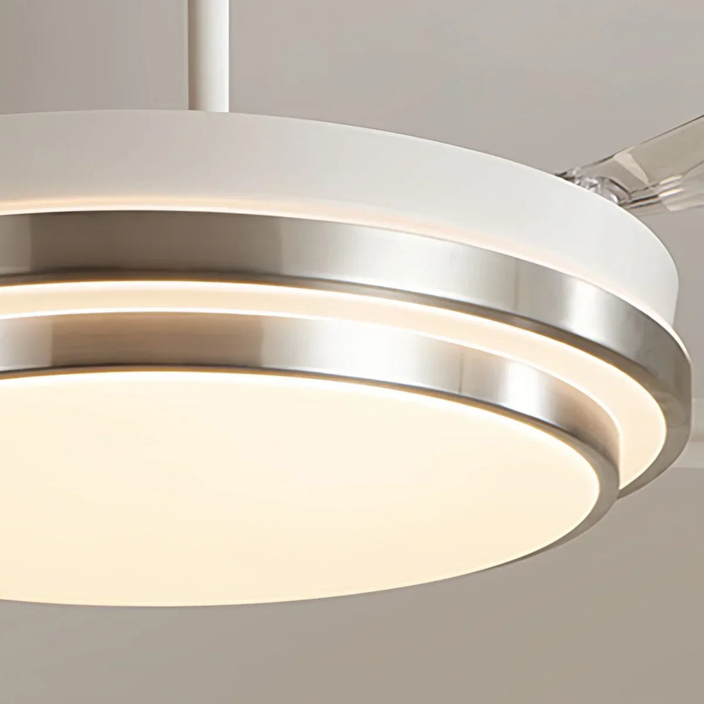 Moderner weißer Deckenventilator mit Licht | Desfino