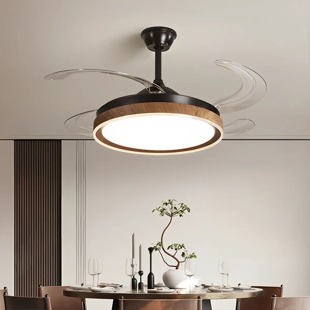 Retractable Blade Ceiling Fan with Light | Desfino