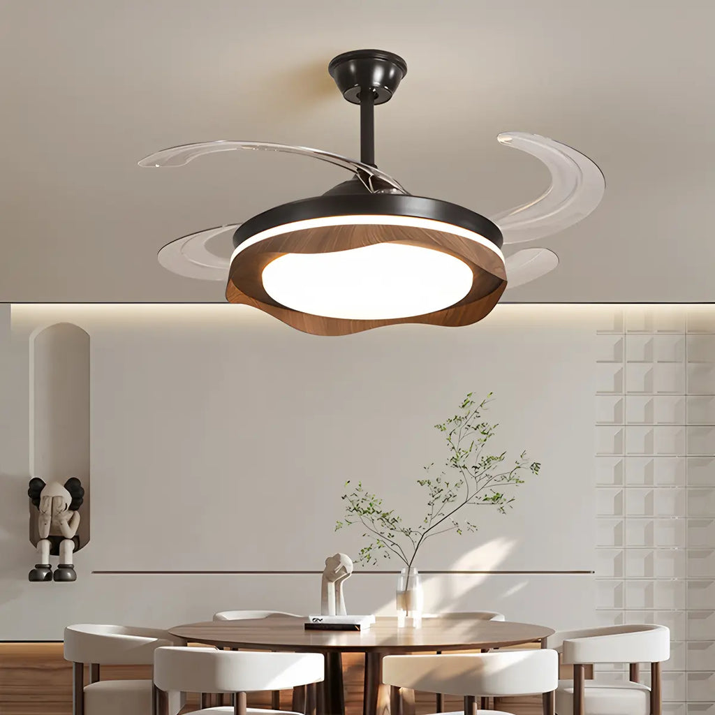 Retractable Blade Ceiling Fan with Light | Desfino