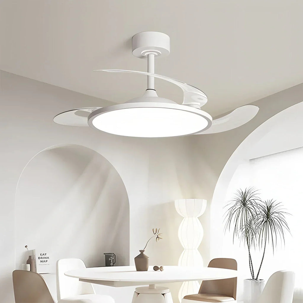 Silent Remote Control White Ceiling Fan Light | Desfino
