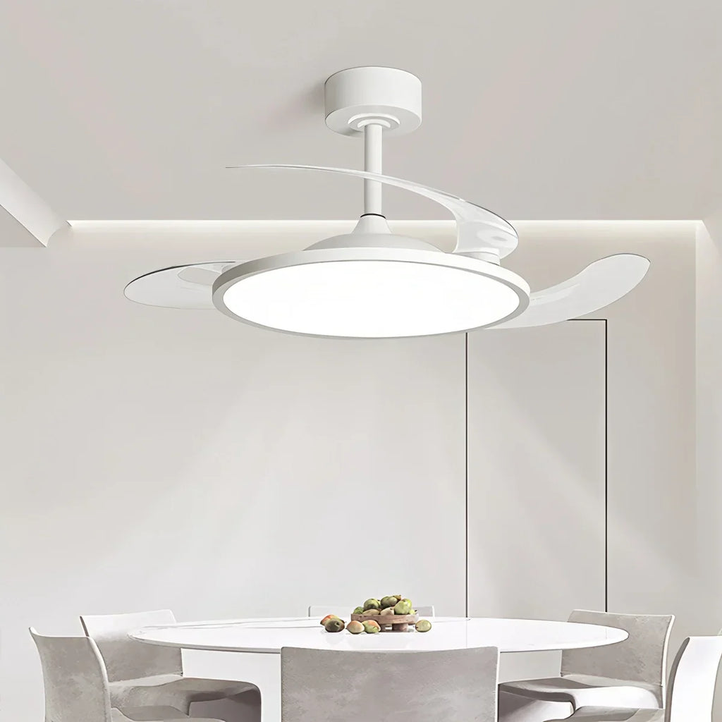 Silent Remote Control White Ceiling Fan Light | Desfino