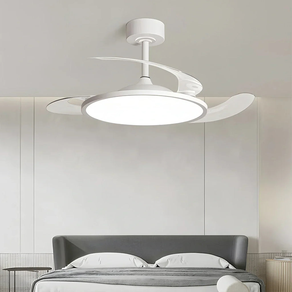 Silent Remote Control White Ceiling Fan Light | Desfino