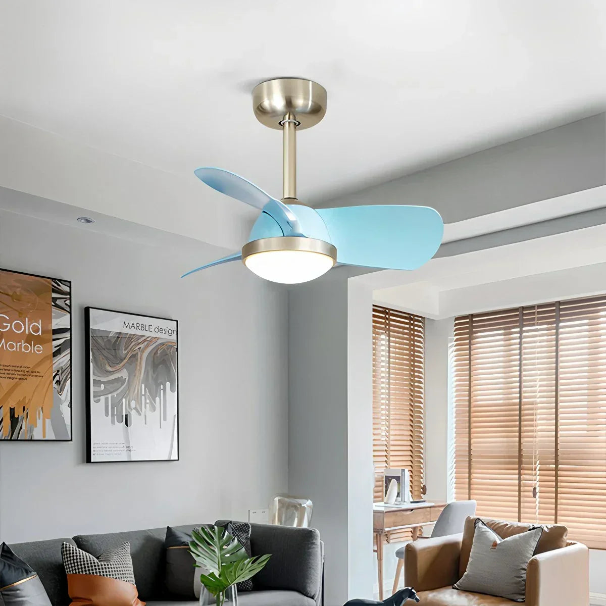 Einfacher Deckenventilator mit Licht für das Kinderzimmer | Desfino