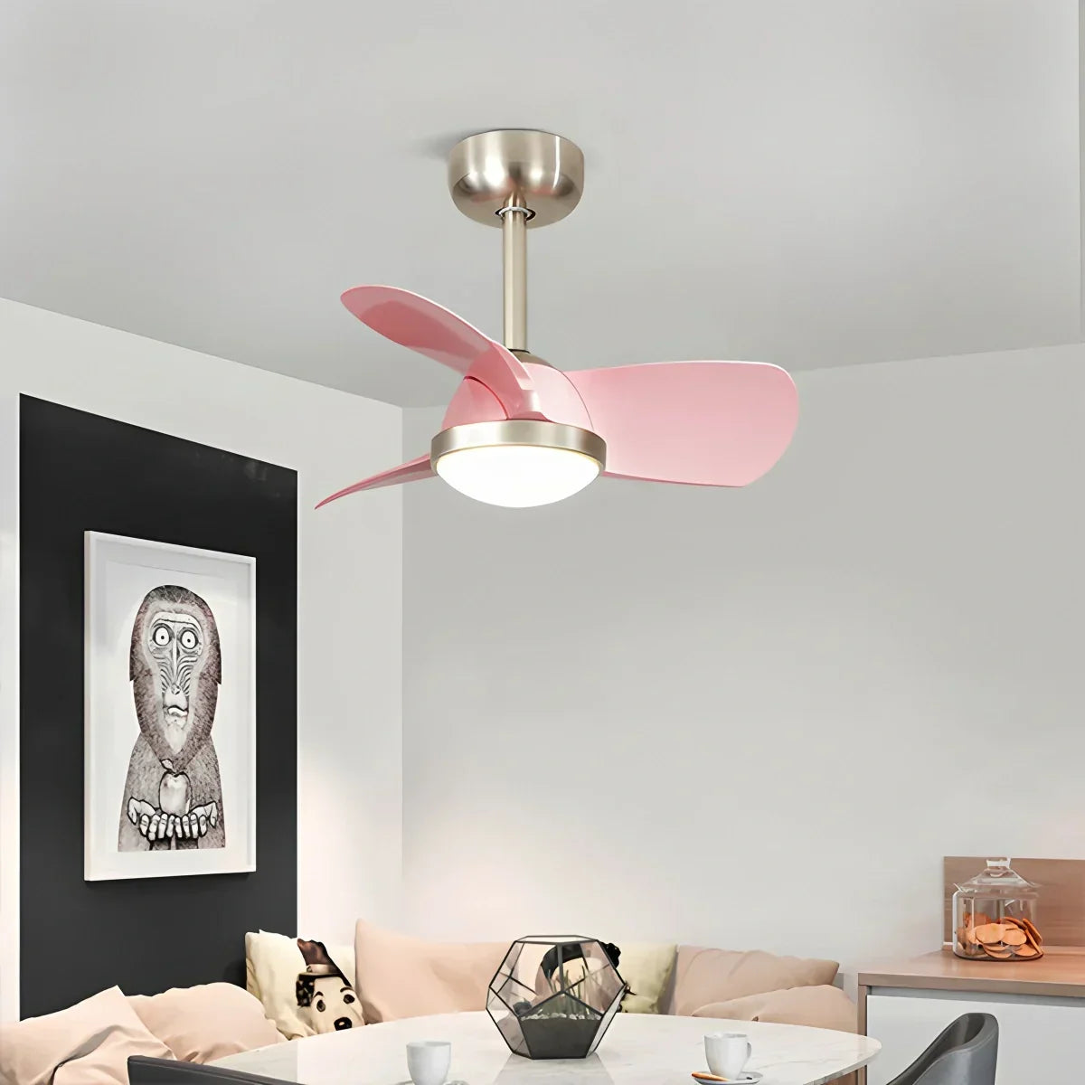 Einfacher Deckenventilator mit Licht für das Kinderzimmer | Desfino