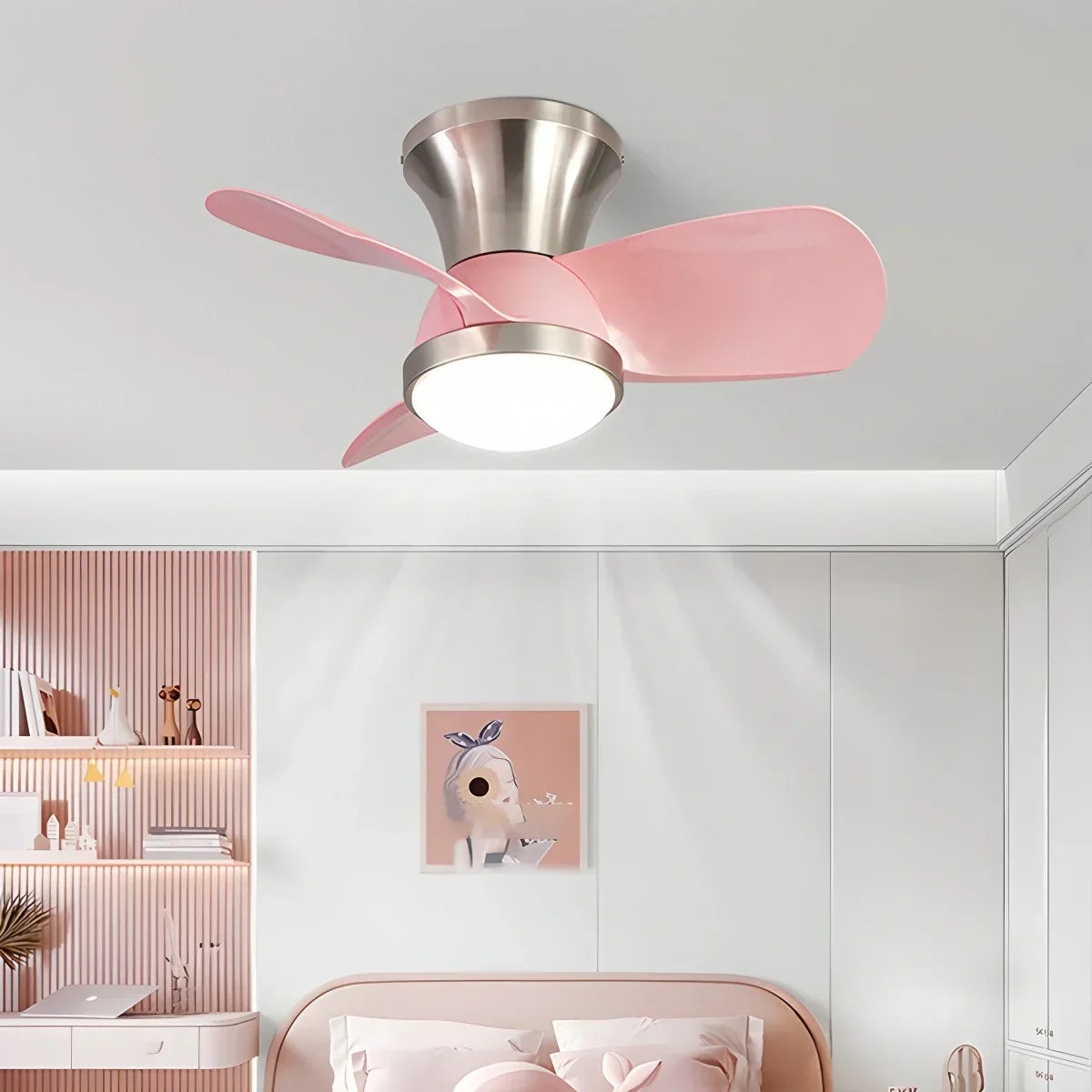 Einfacher Deckenventilator mit Licht für das Kinderzimmer | Desfino