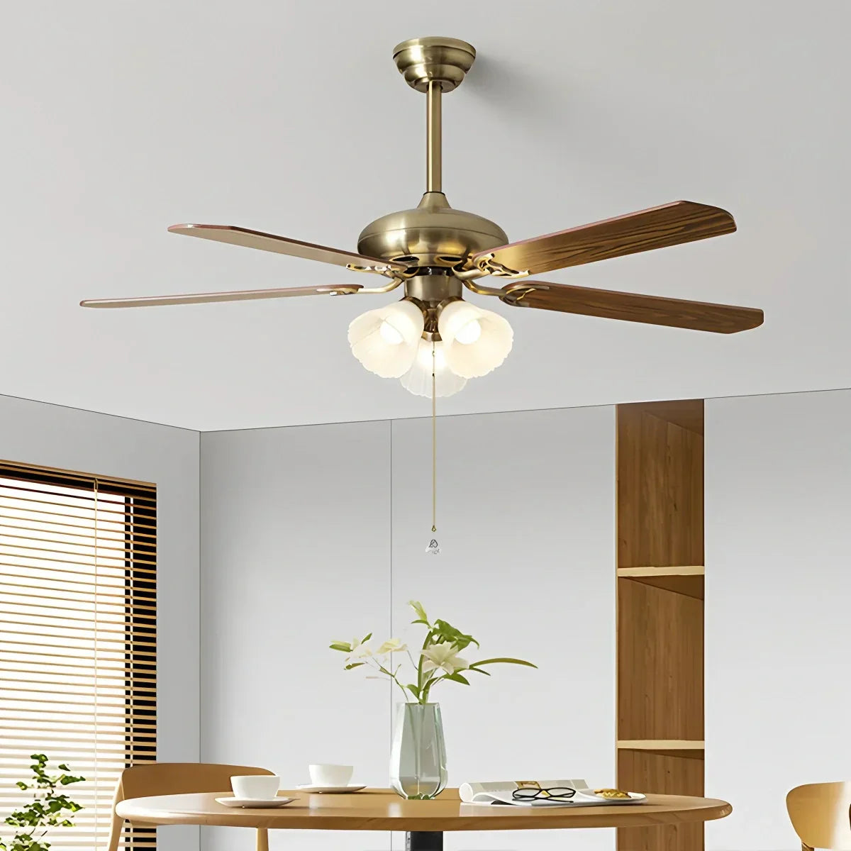 American Retro Ceiling Fan Light for Dining Room | Desfino