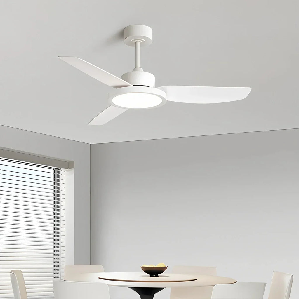 Modern White Ceiling Fans with Lights and Remote | Desfino