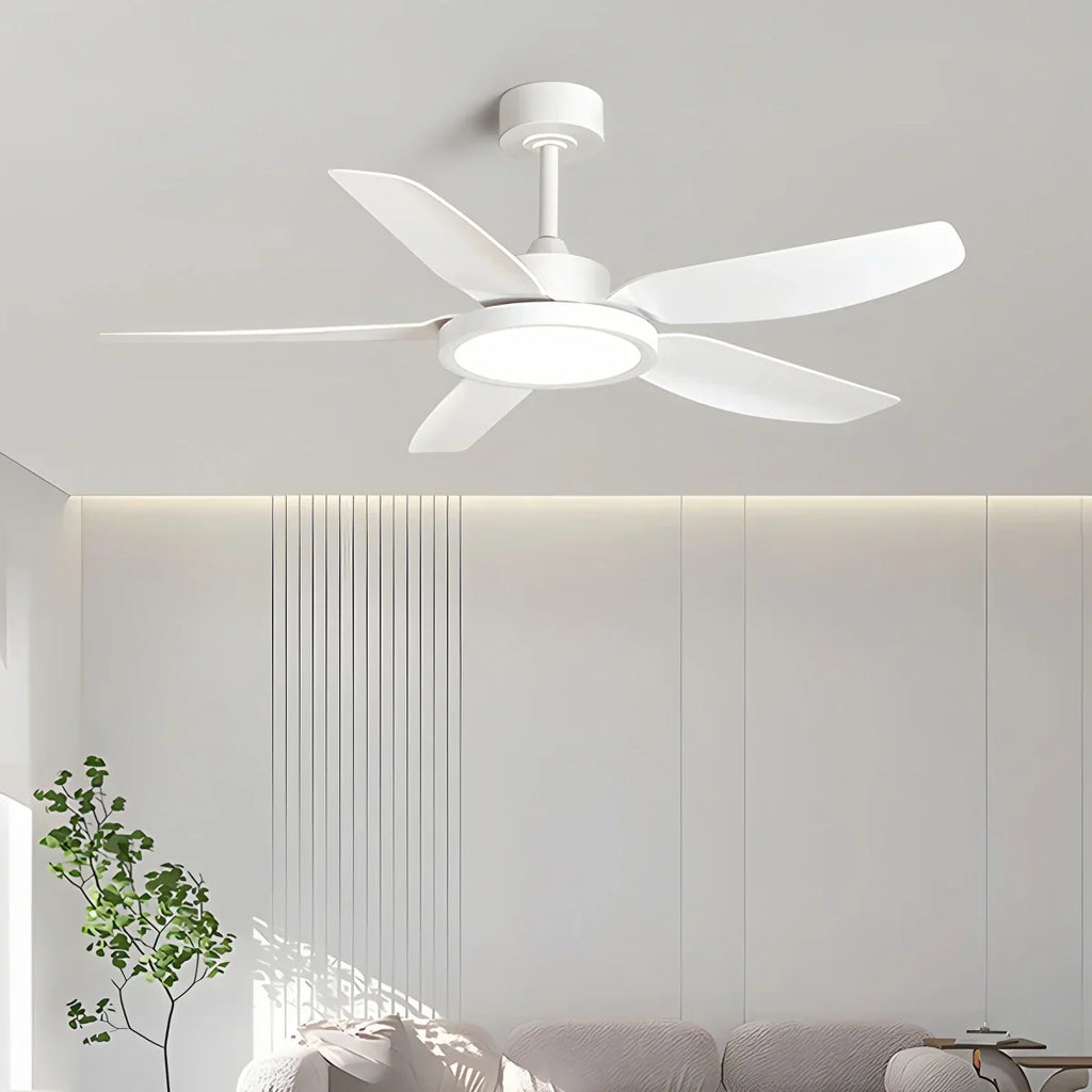 Modern White Ceiling Fans with Lights and Remote | Desfino