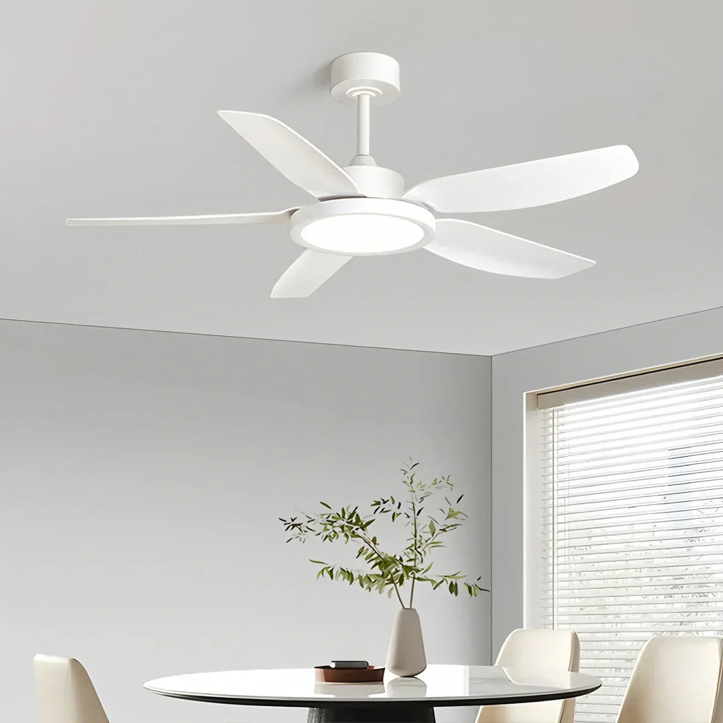 Modern White Ceiling Fans with Lights and Remote | Desfino