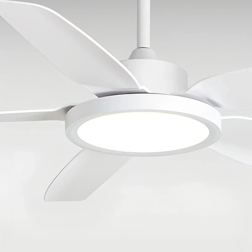 Modern White Ceiling Fans with Lights and Remote | Desfino