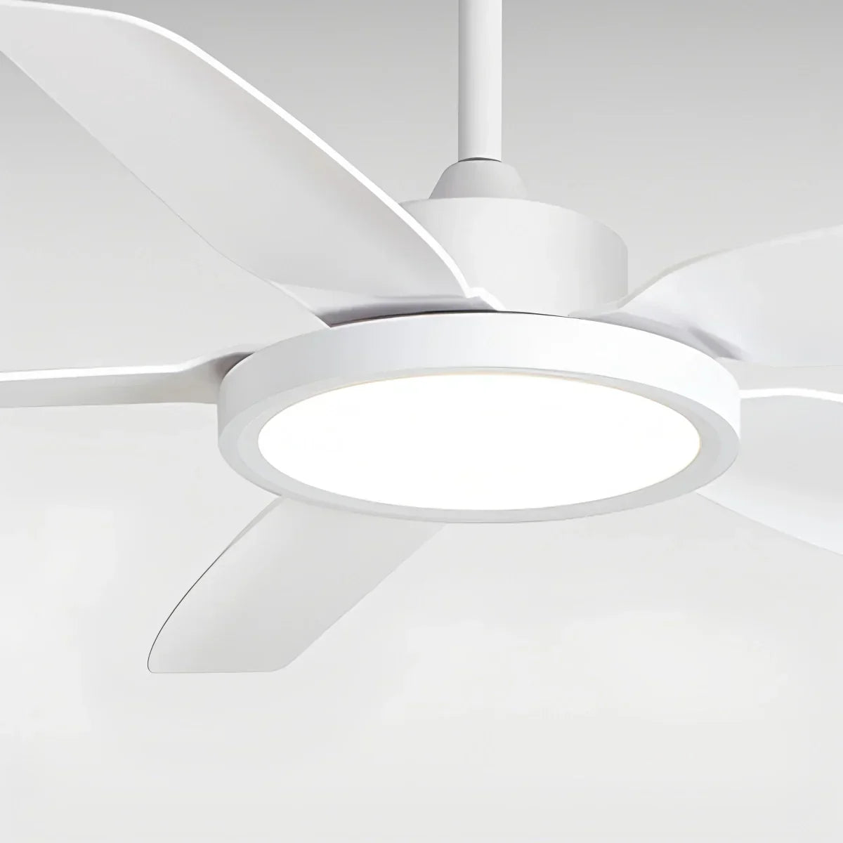 Modern White Ceiling Fans with Lights and Remote | Desfino