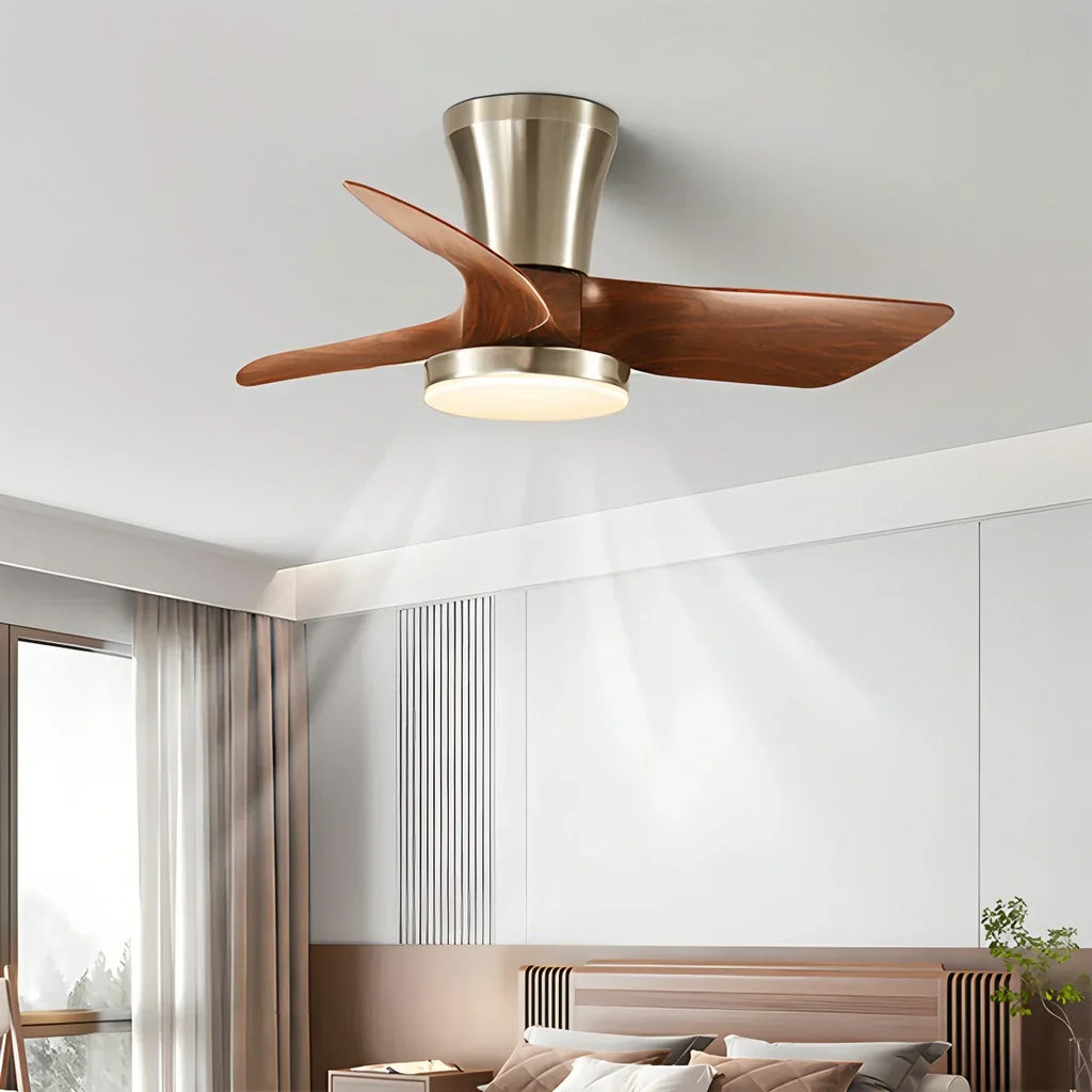 Nordic LED Ceiling Fan with Light for Living Room | Desfino