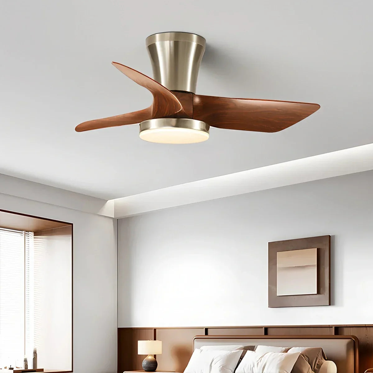 Nordic LED Ceiling Fan with Light for Living Room | Desfino