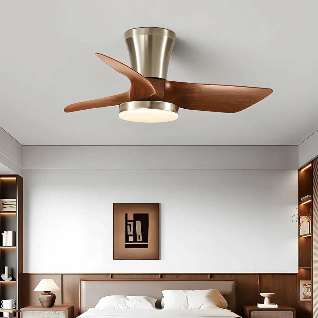 Nordic LED Ceiling Fan with Light for Living Room | Desfino