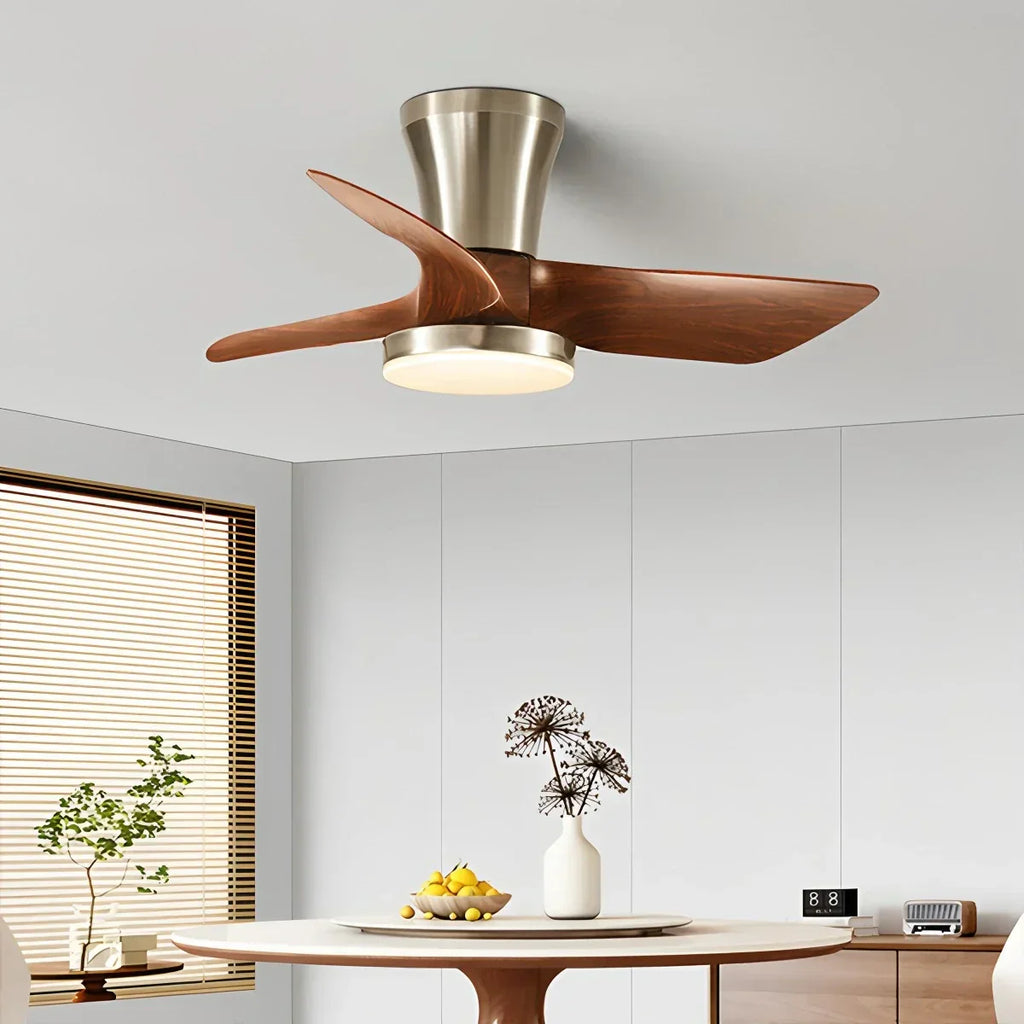 Nordic LED Ceiling Fan with Light for Living Room | Desfino