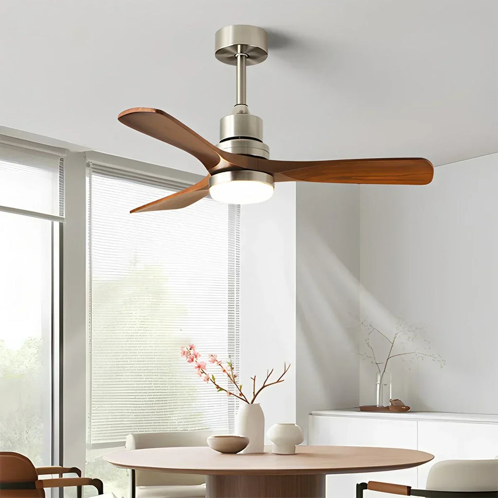 American Retro 3-Blade Ceiling Fan with Light | Desfino