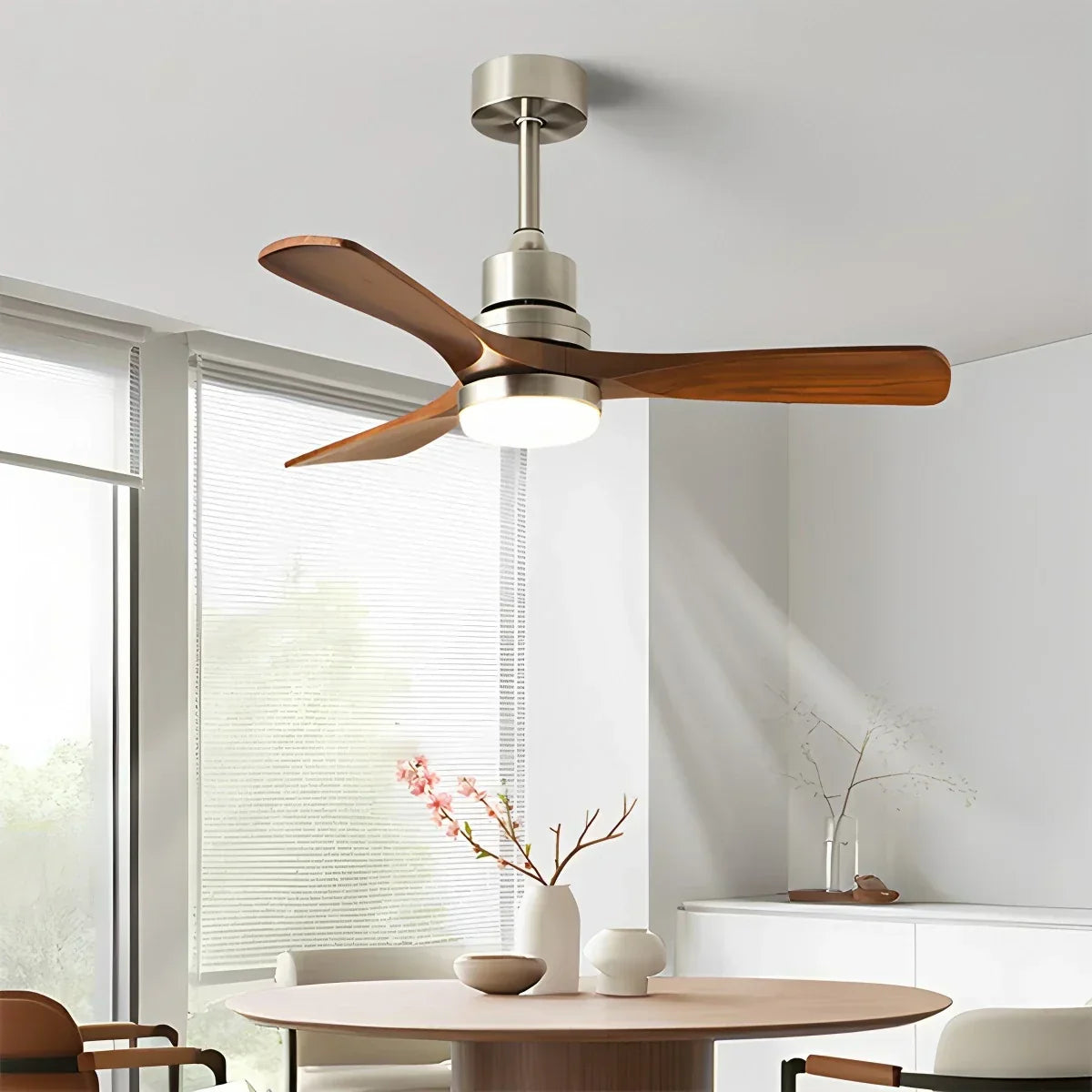 American Retro 3-Blade Ceiling Fan with Light | Desfino