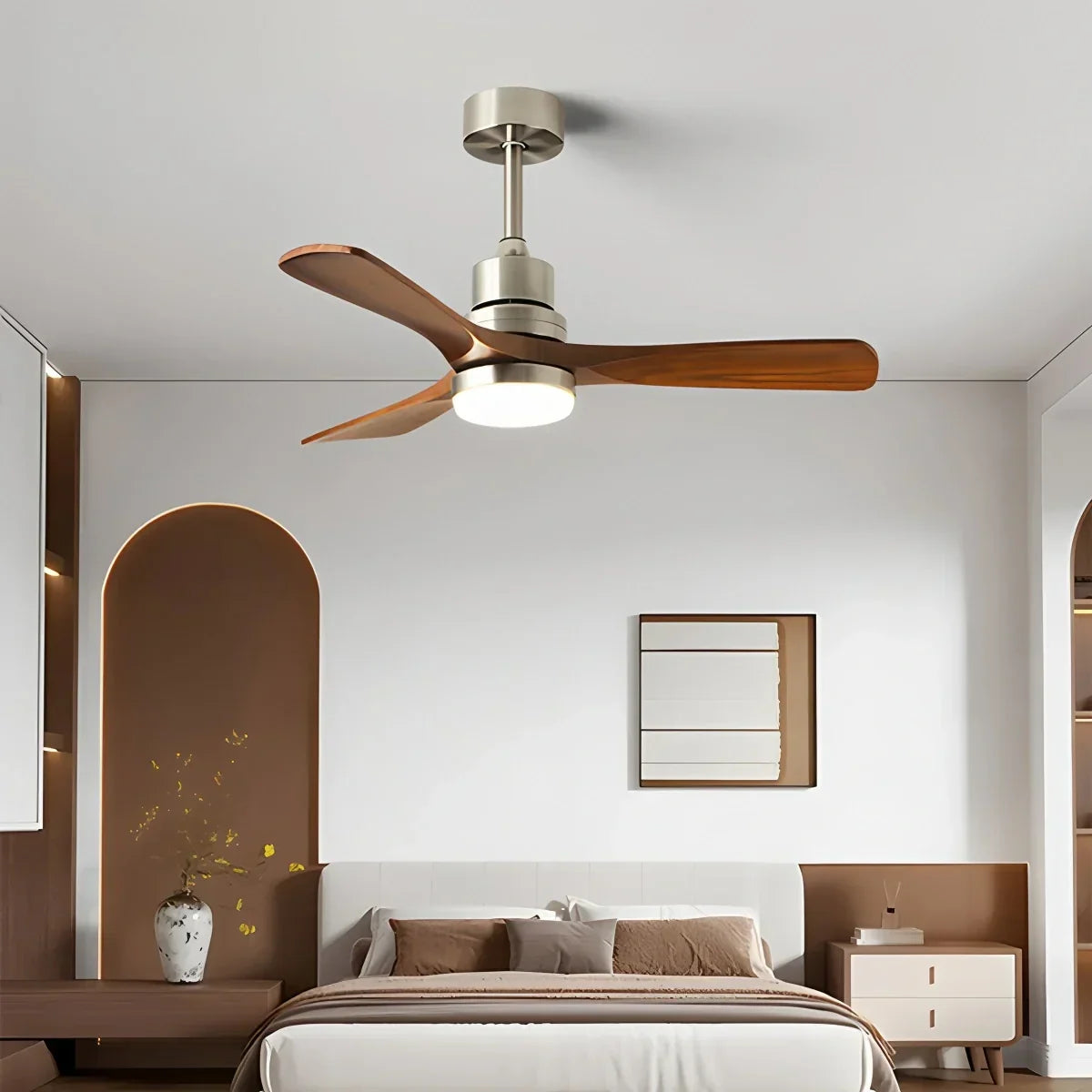American Retro 3-Blade Ceiling Fan with Light | Desfino