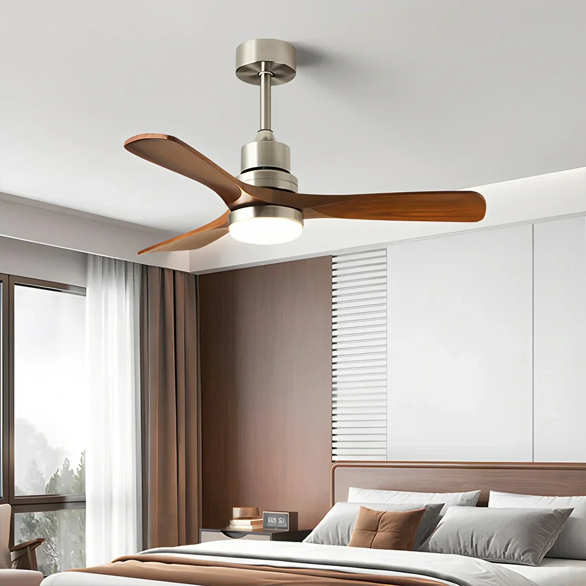 American Retro 3-Blade Ceiling Fan with Light | Desfino