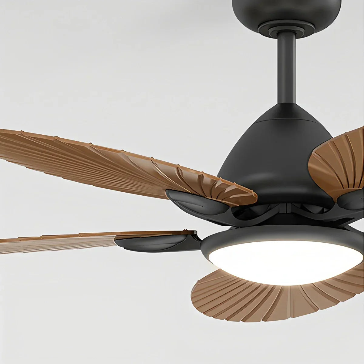 Deckenventilator mit 5 Palmenblatt-Flügeln und Licht | Desfino