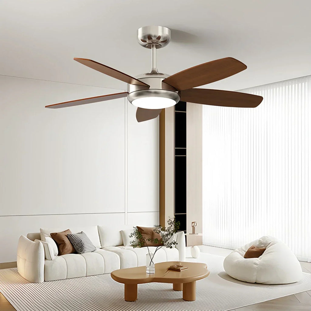 Retro American Style 5-blade Ceiling Fan Light | Desfino