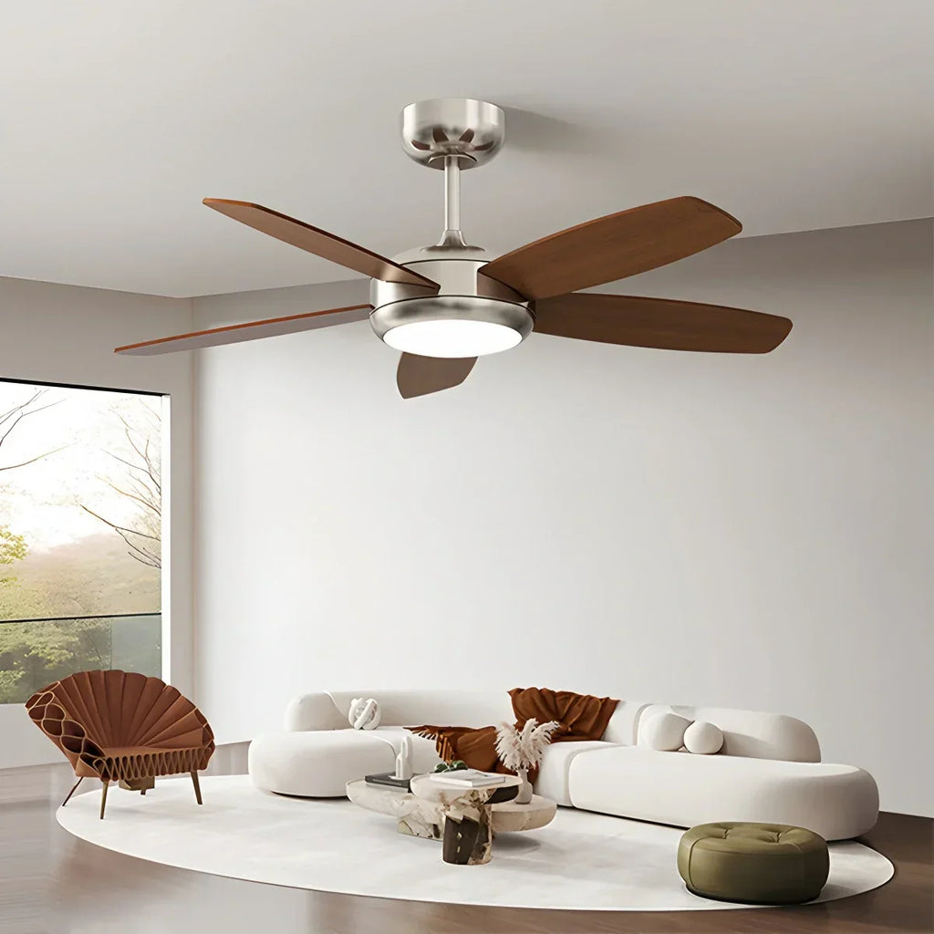 Retro American Style 5-blade Ceiling Fan Light | Desfino