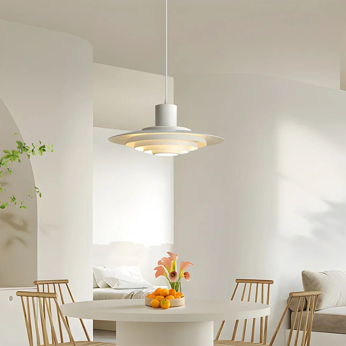 Nordic Cream Style UFO Pendant Lamp | Desfino