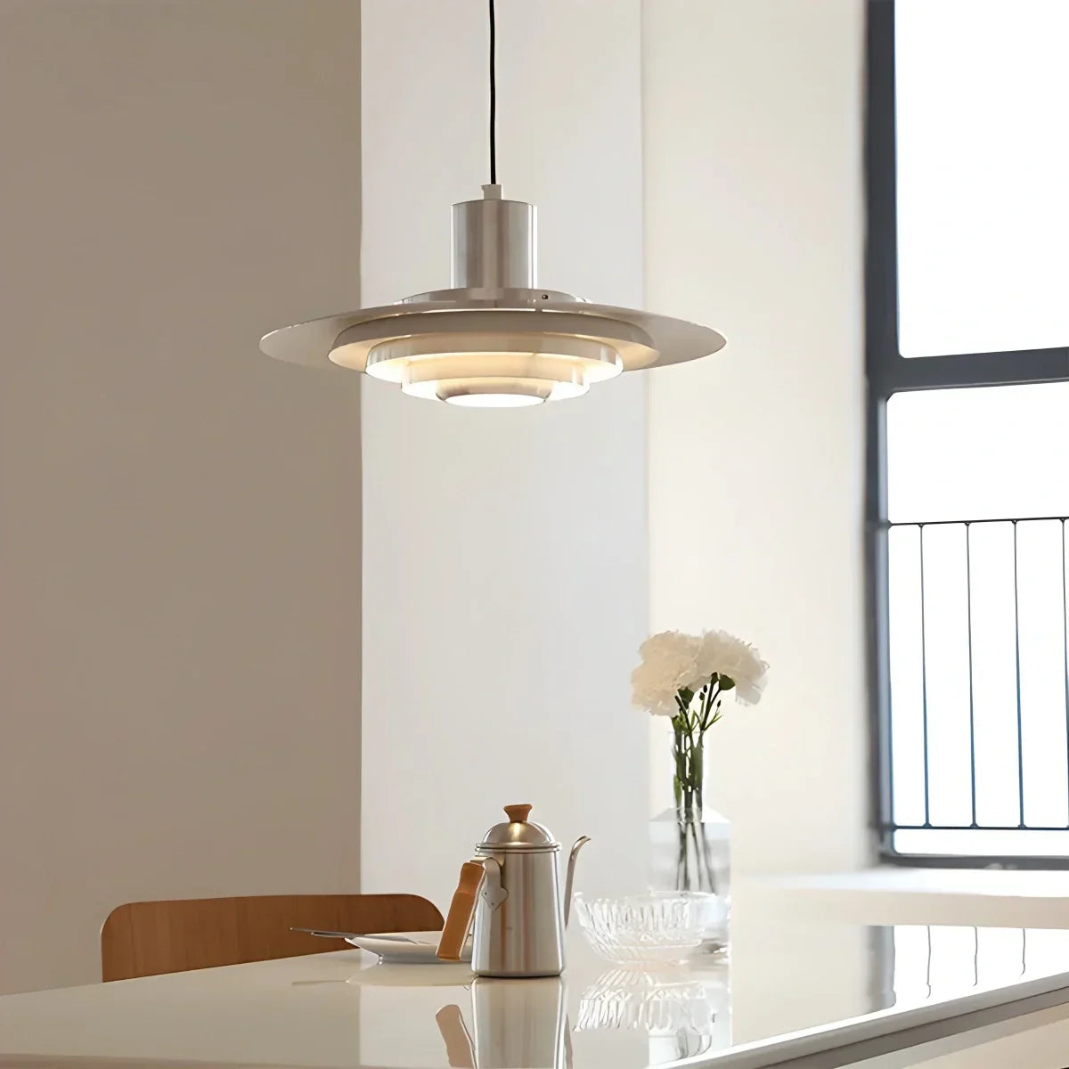 Nordic Cream Style UFO Pendant Lamp | Desfino